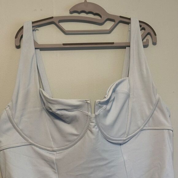 Swimsuits For All Camille Kostek She's Iconic Underwire One Piece Baby Blue 2XL - Picture 5 of 12